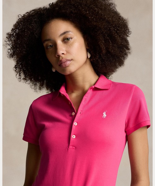 POLO RALPH LAUREN（ポロ ラルフ ローレン）の「スリム フィット ストレッチ ポロシャツ（ポロシャツ・レディース・ピンク・XS/XL/M/S/L）」の5枚目の写真