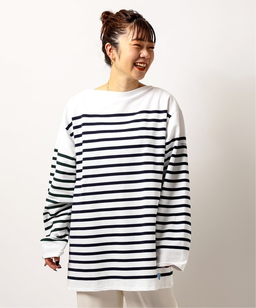 ORCIVAL（オーシバル）の「ORCIVAL / オーシバル(オーチバル)】 HARLEQUIN WIDE BOAT NECK L/S（Tシャツ/カットソー・メンズ・ホワイト系その他/ホワイト・FREE）」の10枚目の写真