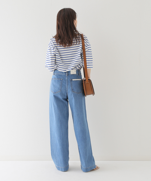 SLOBE IENA(スローブイエナ)の「【HYGGE/ヒュッゲ】ボーダーカットソー(Tシャツ/カットソー・レディース・ブラック/ネイビー/ブルー・FREE)」の10枚目の写真