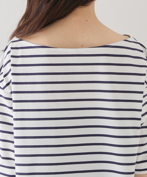 SLOBE IENA(スローブイエナ)の「【HYGGE/ヒュッゲ】ボーダーカットソー(Tシャツ/カットソー・レディース・ブラック/ネイビー/ブルー・FREE)」の15枚目の写真