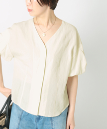 ヴィスリネンVネックブラウス