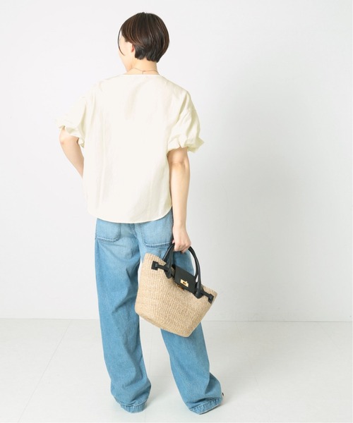 journal standard L'essage(ジャーナルスタンダードレサージュ)の「ヴィスリネンVネックブラウス(シャツ/ブラウス・レディース・ホワイト/カーキ/ブラック・FREE)」の13枚目の写真