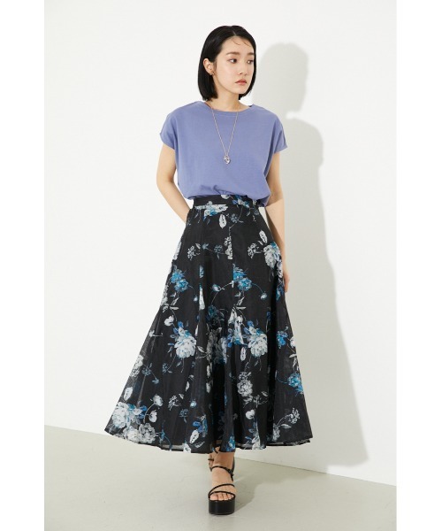 rienda（リエンダ）の「ランダムパネルフレアスカート（スカート・レディース・ブラック/パープル/アイボリー・SMALL/MEDIUM）」の4枚目の写真