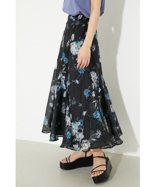 rienda（リエンダ）の「ランダムパネルフレアスカート（スカート・レディース・ブラック/パープル/アイボリー・SMALL/MEDIUM）」の5枚目の写真