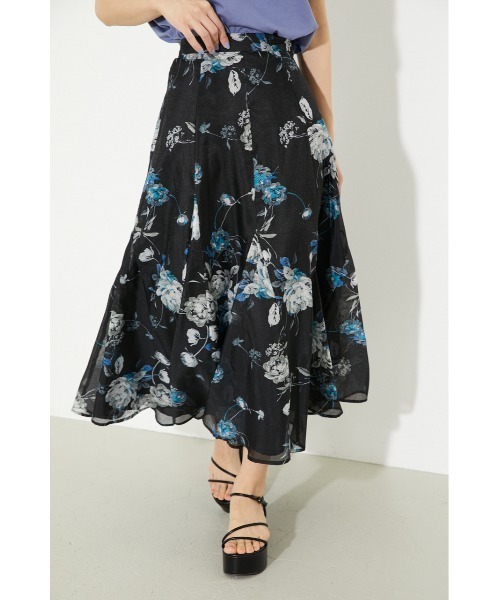 rienda（リエンダ）の「ランダムパネルフレアスカート（スカート・レディース・ブラック/パープル/アイボリー・SMALL/MEDIUM）」の6枚目の写真