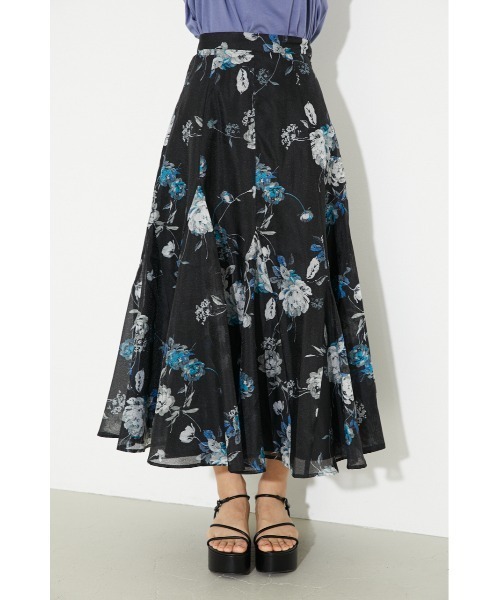 rienda（リエンダ）の「ランダムパネルフレアスカート（スカート・レディース・ブラック/パープル/アイボリー・SMALL/MEDIUM）」の7枚目の写真