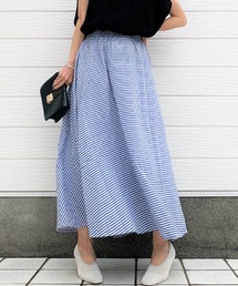 Q | サッカーストライプサーキュラースカート(スカート)