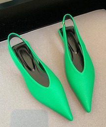 SMILE ORCHID | フラット　ポインテッドトゥバックストラップサンダル(サンダル)