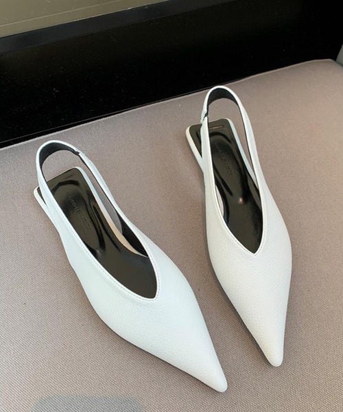 SMILE ORCHID（スマイルオーキッド）の「フラット　ポインテッドトゥバックストラップサンダル（サンダル・レディース・ホワイト/グリーン/ブラック・37/38/39）」の17枚目の写真