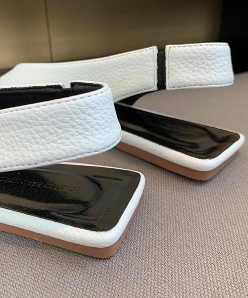 SMILE ORCHID（スマイルオーキッド）の「フラット　ポインテッドトゥバックストラップサンダル（サンダル・レディース・ホワイト/グリーン/ブラック・37/38/39）」の14枚目の写真