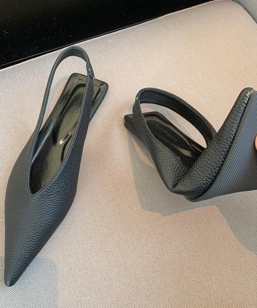 SMILE ORCHID（スマイルオーキッド）の「フラット　ポインテッドトゥバックストラップサンダル（サンダル・レディース・ホワイト/グリーン/ブラック・37/38/39）」の11枚目の写真