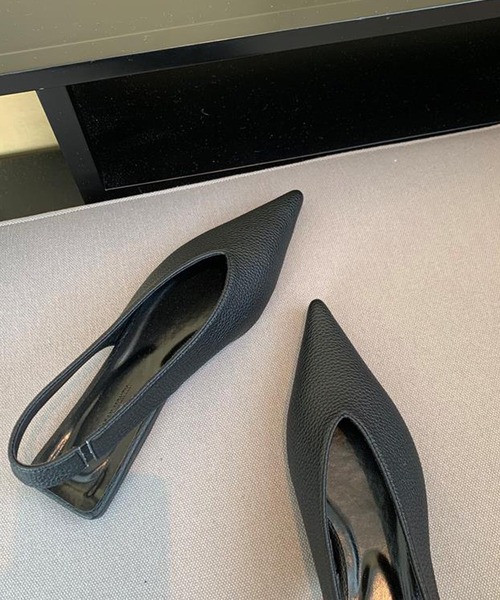 SMILE ORCHID（スマイルオーキッド）の「フラット　ポインテッドトゥバックストラップサンダル（サンダル・レディース・ホワイト/グリーン/ブラック・37/38/39）」の7枚目の写真