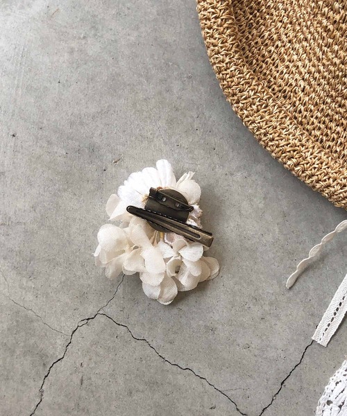 m.soeur（エムスール）の「あじさいとリボンのペーパーハット＊コサージュ付き（ハット・レディース・ベージュ・FREE）」の15枚目の写真