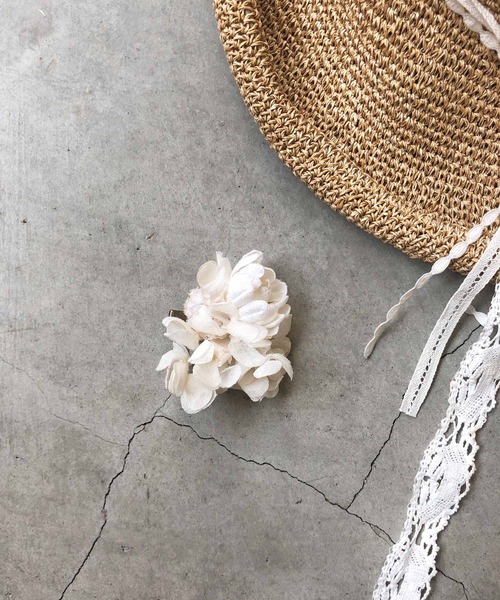 m.soeur（エムスール）の「あじさいとリボンのペーパーハット＊コサージュ付き（ハット・レディース・ベージュ・FREE）」の11枚目の写真