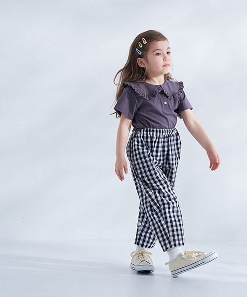 b・ROOM（ビールーム）の「くまレース2wayオールインワン（サロペット/オーバーオール・キッズ・ブラック/ベージュ/サックスブルー・100cm/90cm/120cm/130cm/110cm）」の20枚目の写真