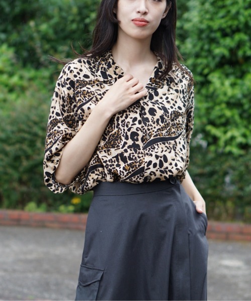 C.E.L.STORE（セルストア）の「DEL MAR sportswear / デルマースポーツウエアー ANIMAL OPEN SHIRTS アニマル柄 オープンカラーシャツ（シャツ/ブラウス・メンズ・キャメル/ベージュ・LARGE/MEDIUM）」の3枚目の写真