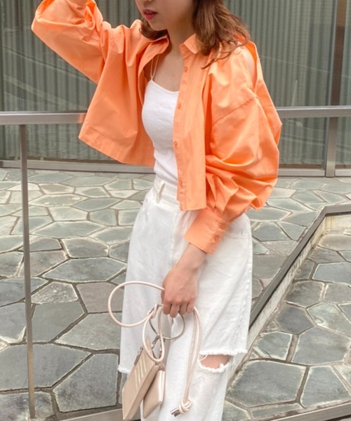 one after another NICE CLAUP（ワンアフターアナザーナイスクラップ）の「ダメージワイドデニムパンツ（デニムパンツ・レディース・ブルー/オフホワイト/ライトブルー・MEDIUM/SMALL）」の8枚目の写真