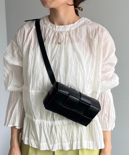 CAPRICIEUX LE'MAGE（カプリシューレマージュ）の「メッシュミニバッグ（ボディバッグ/ウエストポーチ・レディース・ホワイト/ブラック/グリーン・FREE）」の7枚目の写真