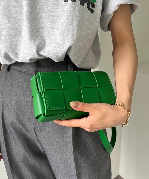 CAPRICIEUX LE'MAGE（カプリシューレマージュ）の「メッシュミニバッグ（ボディバッグ/ウエストポーチ・レディース・ホワイト/ブラック/グリーン・FREE）」の9枚目の写真