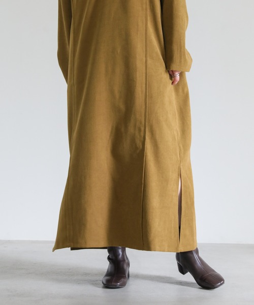 select MOCA（セレクトモカ）の「Uネック2wayフード付きロングワンピース（ワンピース・レディース・オフホワイト/サックスブルー/カーキオリーブ・FREE）」の11枚目の写真