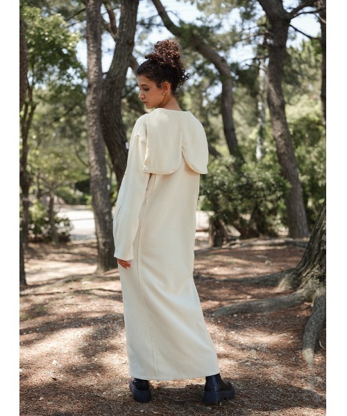 セール】Uネック2wayフード付きロングワンピース（ワンピース