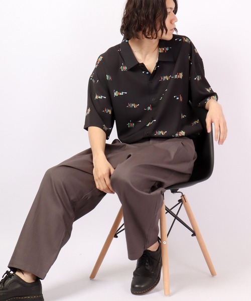 Revo.（レボ）の「Revo. ブラッシュパターンSSシャツ（シャツ/ブラウス・メンズ・ホワイト/ブラック・1/2）」の15枚目の写真