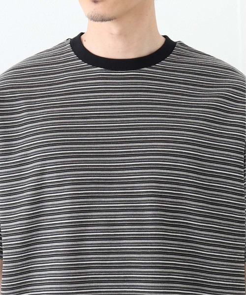 417 EDIFICE（フォーワンセブンエディフィス）の「フライス ボーダー Tシャツ【Made in Japan】（Tシャツ/カットソー・メンズ・その他3/マルチ/その他6・MEDIUM/SMALL/LARGE）」の8枚目の写真
