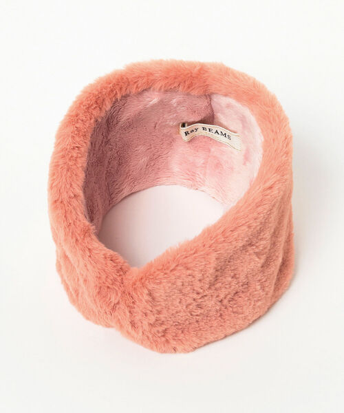 Ray BEAMS（レイビームス）の「Ray BEAMS / フェイクファー イヤーマフ（イヤーマフ・レディース・ネイビー/ピンク・ONE SIZE）」の8枚目の写真