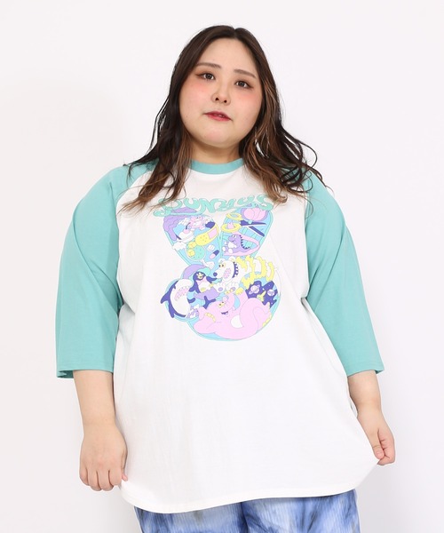 PUNYUS(プニュズ)の「ピースマークラグランTシャツ(Tシャツ/カットソー・レディース・ブラック/イエロー/グリーン・1/2/4/3)」の15枚目の写真