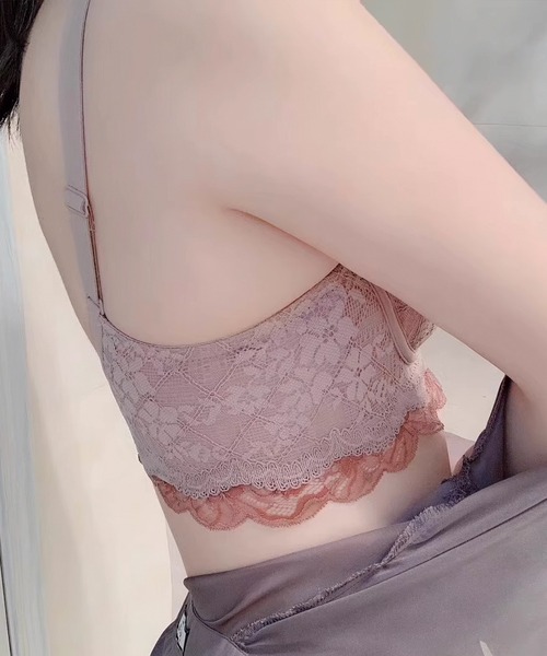 Lace Ladies(レースレディース)の「脇高レース ブラ&ショーツ 2点セット 3/4カップ(ブラ&ショーツ・レディース・ワインレッド/モカ/グリーン/ブラック・70/80/85/75)」の14枚目の写真