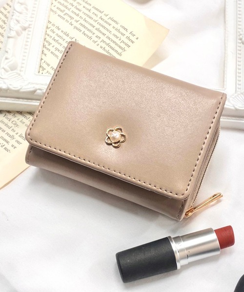 WEGO（ウィゴー）の「WEGO/メタルフラワーウォレット（財布・レディース・ブラック/ベージュ/オフホワイト・FREE）」の3枚目の写真