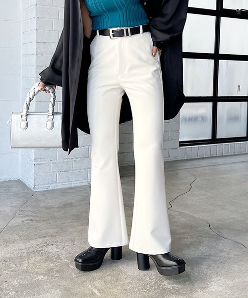 PAGEBOY(ページボーイ)の「モア楽フィットスラックス(スラックス・レディース・ブラック/オフホワイト/ブラウン系その他/オレンジ/ミント・S/M/L)」の6枚目の写真