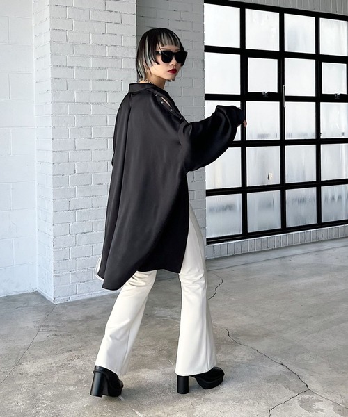 PAGEBOY(ページボーイ)の「モア楽フィットスラックス(スラックス・レディース・ブラック/オフホワイト/ブラウン系その他/オレンジ/ミント・S/M/L)」の8枚目の写真