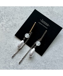 【-lensa-】樹脂パールでクールピアス2(MA)