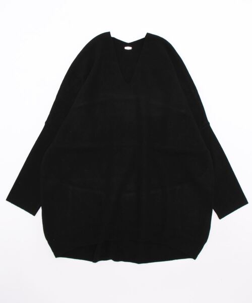 Q（キュー）の「やわもちVネックニット（ニット/セーター・レディース・バイオレット/ブラック/ピンク・MEDIUM）」の13枚目の写真