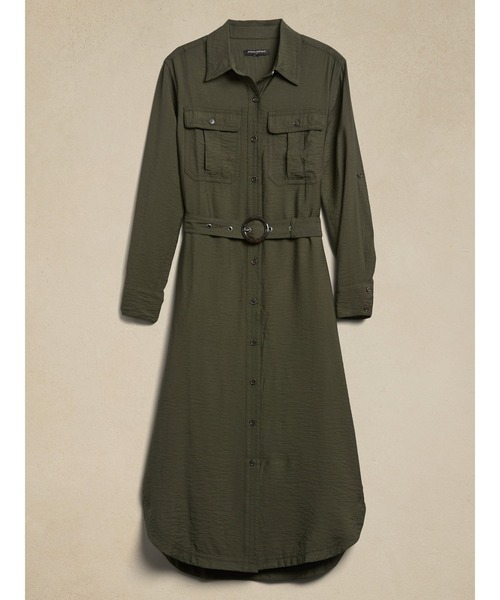 バナナリパブリック ファクトリー シャツワンピース　ベージュ BANANA REPUBLIC FACTORY STORE（バナナリパブリック