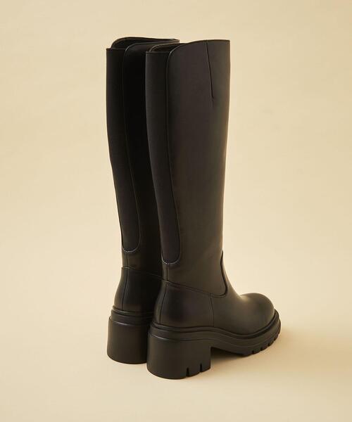 ODETTE E ODILE（オデットエオディール）の「【WEB限定】バックゴア ロングブーツ75●↑（ブーツ・レディース・ブラック/ダークブラウン/ベージュ・23.5cm/24.5cm/23cm/24cm/22.5cm/22cm/25cm）」の12枚目の写真