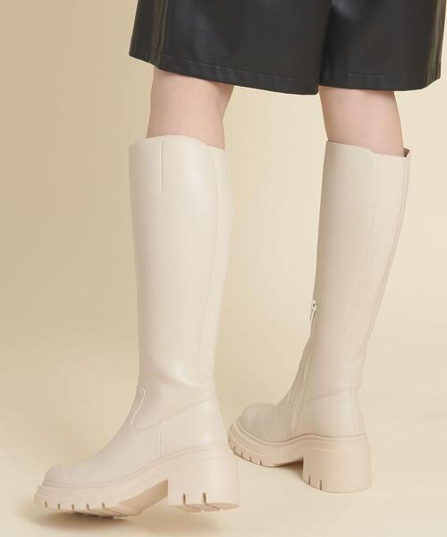 ODETTE E ODILE（オデットエオディール）の「【WEB限定】バックゴア ロングブーツ75●↑（ブーツ・レディース・ブラック/ダークブラウン/ベージュ・23.5cm/24.5cm/23cm/24cm/22.5cm/22cm/25cm）」の18枚目の写真