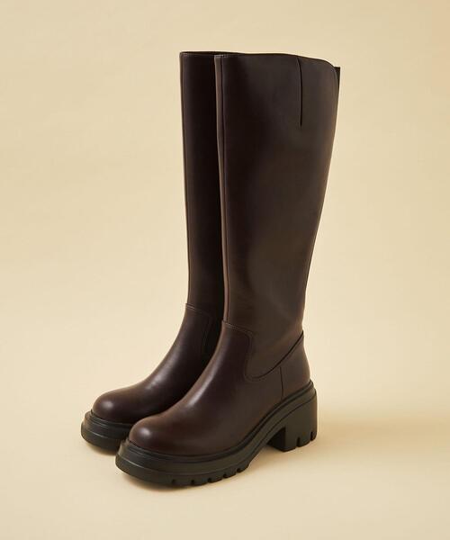ODETTE E ODILE（オデットエオディール）の「【WEB限定】バックゴア ロングブーツ75●↑（ブーツ・レディース・ブラック/ダークブラウン/ベージュ・23.5cm/24.5cm/23cm/24cm/22.5cm/22cm/25cm）」の7枚目の写真