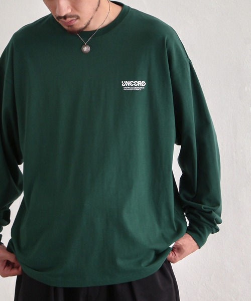 UNCORD(アンコード)の「【UNCORD】 LOOSE LOGO L/S T-SHIRT / ワンポイント ロゴ プリント オーバーサイズ 長袖 Tシャツ / ロンT(Tシャツ/カットソー・メンズ・ホワイト/ブラック/グリーン系/ブルー系/ブラック系/アイボリー系/オートミール/ホワイト系/ブルー/グリーン・MEDIUM/LARGE/X-LARGE)」の8枚目の写真