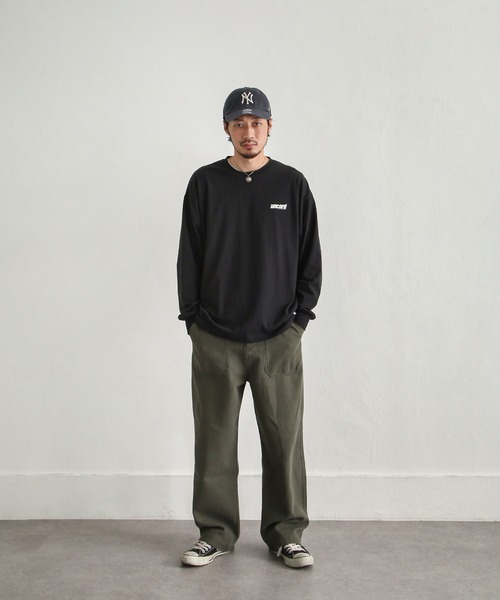 UNCORD(アンコード)の「【UNCORD】 LOOSE LOGO L/S T-SHIRT / ワンポイント ロゴ プリント オーバーサイズ 長袖 Tシャツ / ロンT(Tシャツ/カットソー・メンズ・ホワイト/ブラック/グリーン系/ブルー系/ブラック系/アイボリー系/オートミール/ホワイト系/ブルー/グリーン・MEDIUM/LARGE/X-LARGE)」の18枚目の写真