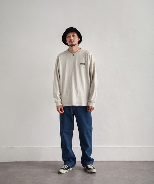 UNCORD(アンコード)の「【UNCORD】 LOOSE LOGO L/S T-SHIRT / ワンポイント ロゴ プリント オーバーサイズ 長袖 Tシャツ / ロンT(Tシャツ/カットソー・メンズ・ホワイト/ブラック/グリーン系/ブルー系/ブラック系/アイボリー系/オートミール/ホワイト系/ブルー/グリーン・MEDIUM/LARGE/X-LARGE)」の20枚目の写真