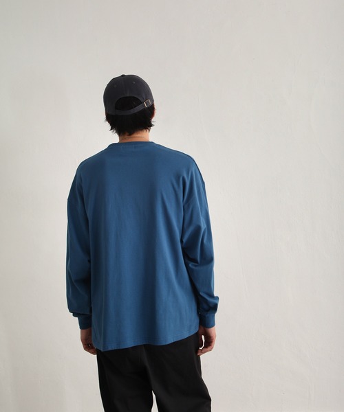 UNCORD(アンコード)の「【UNCORD】 LOOSE LOGO L/S T-SHIRT / ワンポイント ロゴ プリント オーバーサイズ 長袖 Tシャツ / ロンT(Tシャツ/カットソー・メンズ・ホワイト/ブラック/グリーン系/ブルー系/ブラック系/アイボリー系/オートミール/ホワイト系/ブルー/グリーン・MEDIUM/LARGE/X-LARGE)」の22枚目の写真