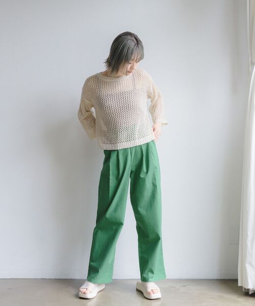 RETRO GIRL（レトロガール）の「テープヤーンニットPO（Tシャツ/カットソー・レディース・バーガンディー/ブラック/オフホワイト・FREE）」の13枚目の写真