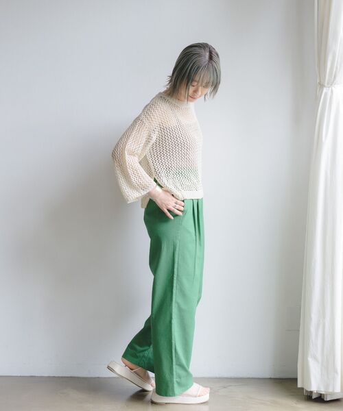 RETRO GIRL（レトロガール）の「テープヤーンニットPO（Tシャツ/カットソー・レディース・バーガンディー/ブラック/オフホワイト・FREE）」の10枚目の写真