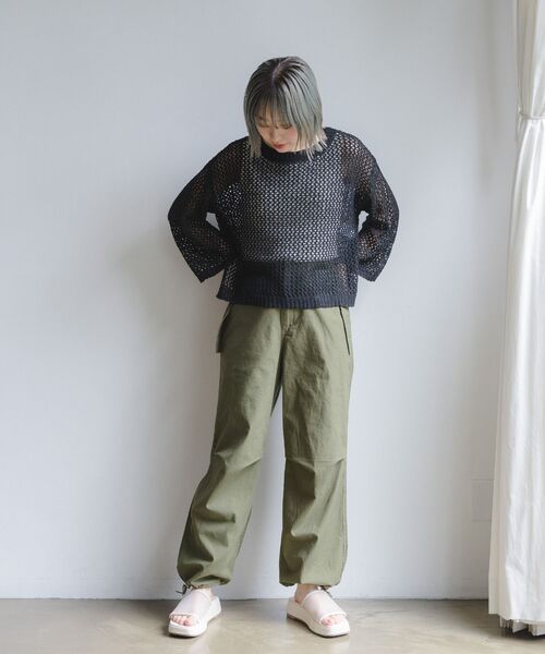 RETRO GIRL（レトロガール）の「テープヤーンニットPO（Tシャツ/カットソー・レディース・バーガンディー/ブラック/オフホワイト・FREE）」の14枚目の写真