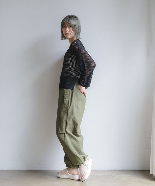 RETRO GIRL（レトロガール）の「テープヤーンニットPO（Tシャツ/カットソー・レディース・バーガンディー/ブラック/オフホワイト・FREE）」の11枚目の写真