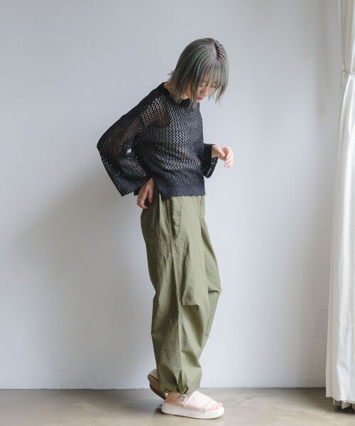 RETRO GIRL（レトロガール）の「テープヤーンニットPO（Tシャツ/カットソー・レディース・バーガンディー/ブラック/オフホワイト・FREE）」の8枚目の写真