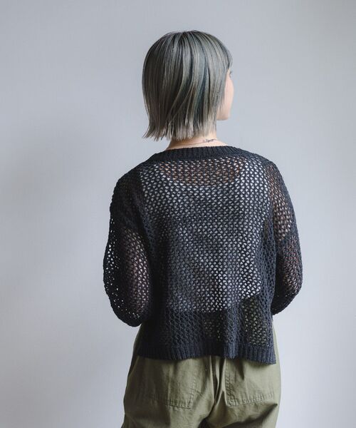 RETRO GIRL（レトロガール）の「テープヤーンニットPO（Tシャツ/カットソー・レディース・バーガンディー/ブラック/オフホワイト・FREE）」の15枚目の写真