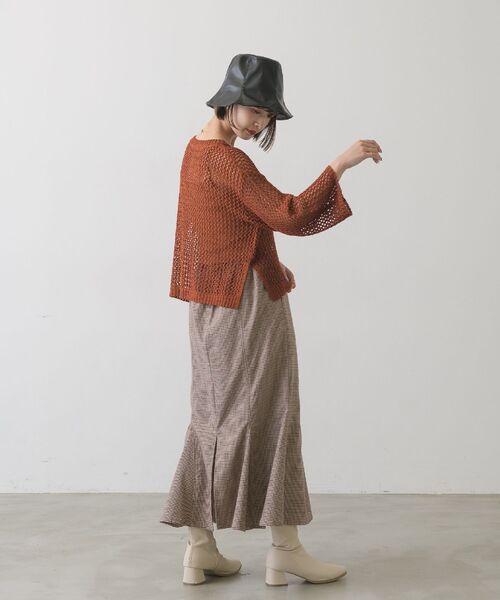 RETRO GIRL（レトロガール）の「テープヤーンニットPO（Tシャツ/カットソー・レディース・バーガンディー/ブラック/オフホワイト・FREE）」の22枚目の写真